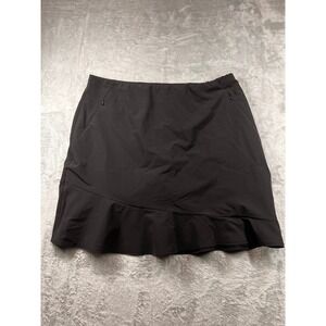 Tail Tech Womens Golf Skort Black Ruffle Hem‎ Performance Skirt Size 14